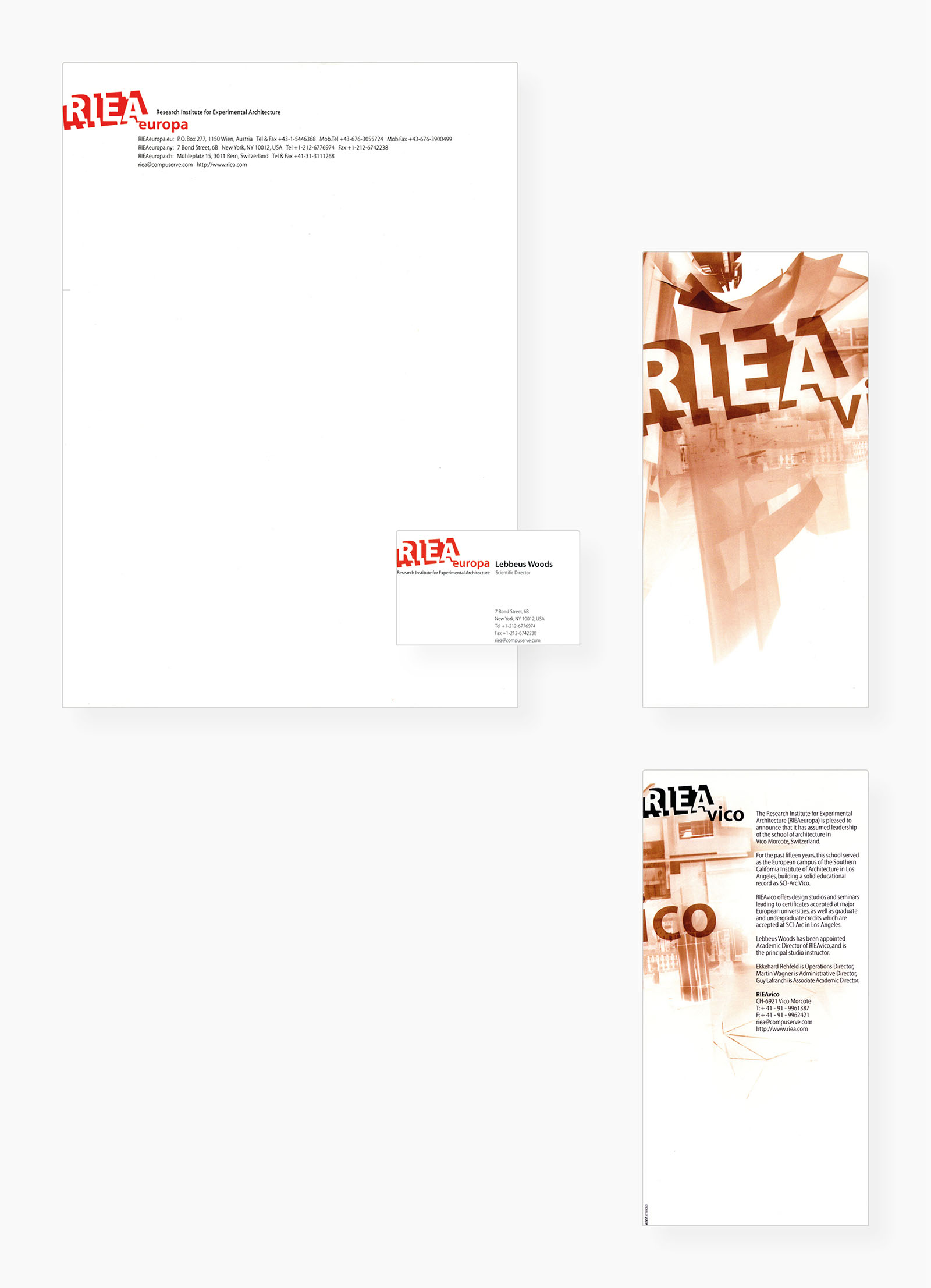 Geschäftsdrucksorten, Flyer "RIEA Vico" (Vorder- und Rückseite)