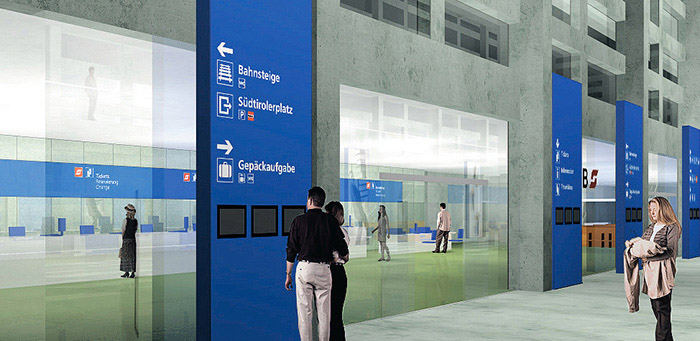 Büro Rihl: ÖBB – Bahnhof Innsbruck – Wegeleitsystem